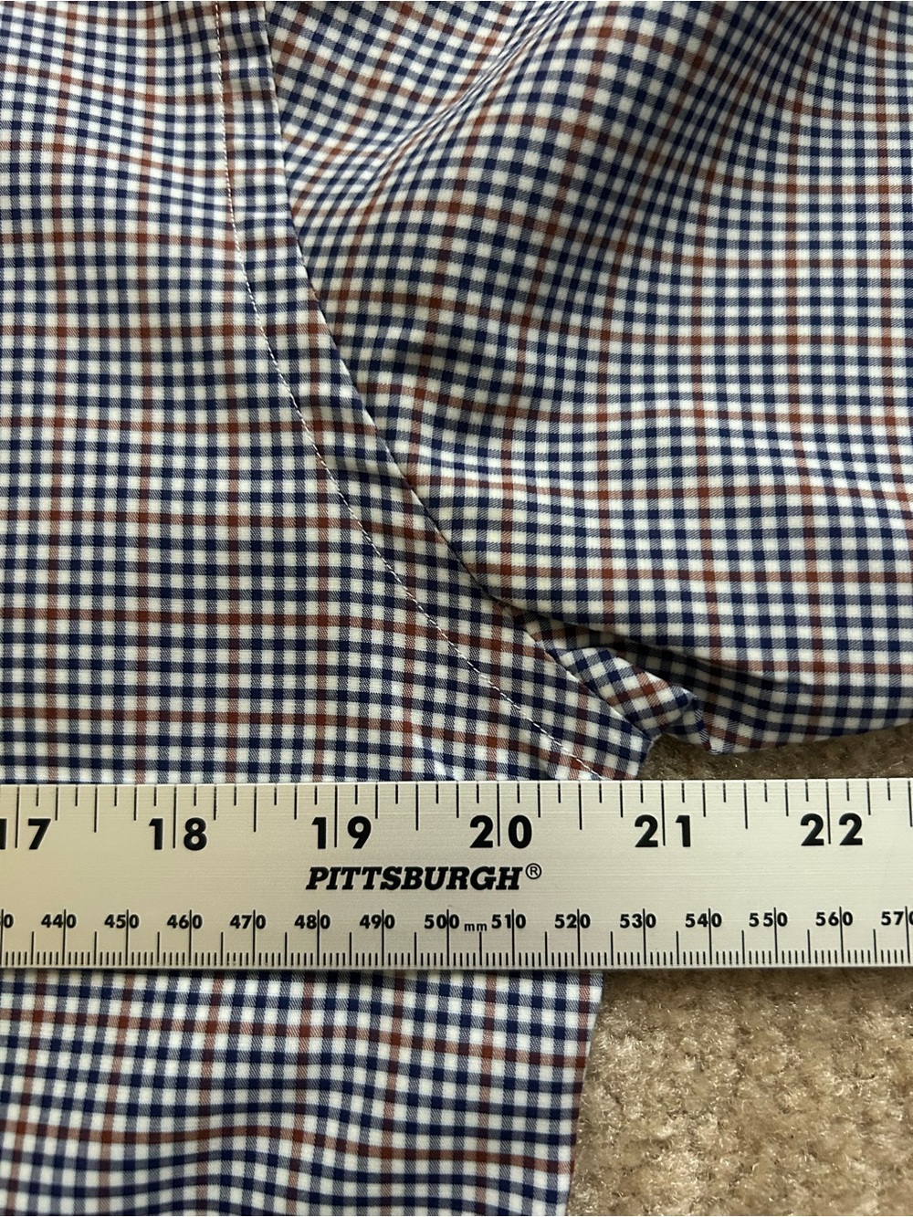Eton Slim Micro-Check Long Sleeve Button Down Shirt - Picture 6 of 7